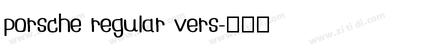 porsche regular vers字体转换